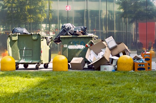 Commercial waste being processed at a South West London facility